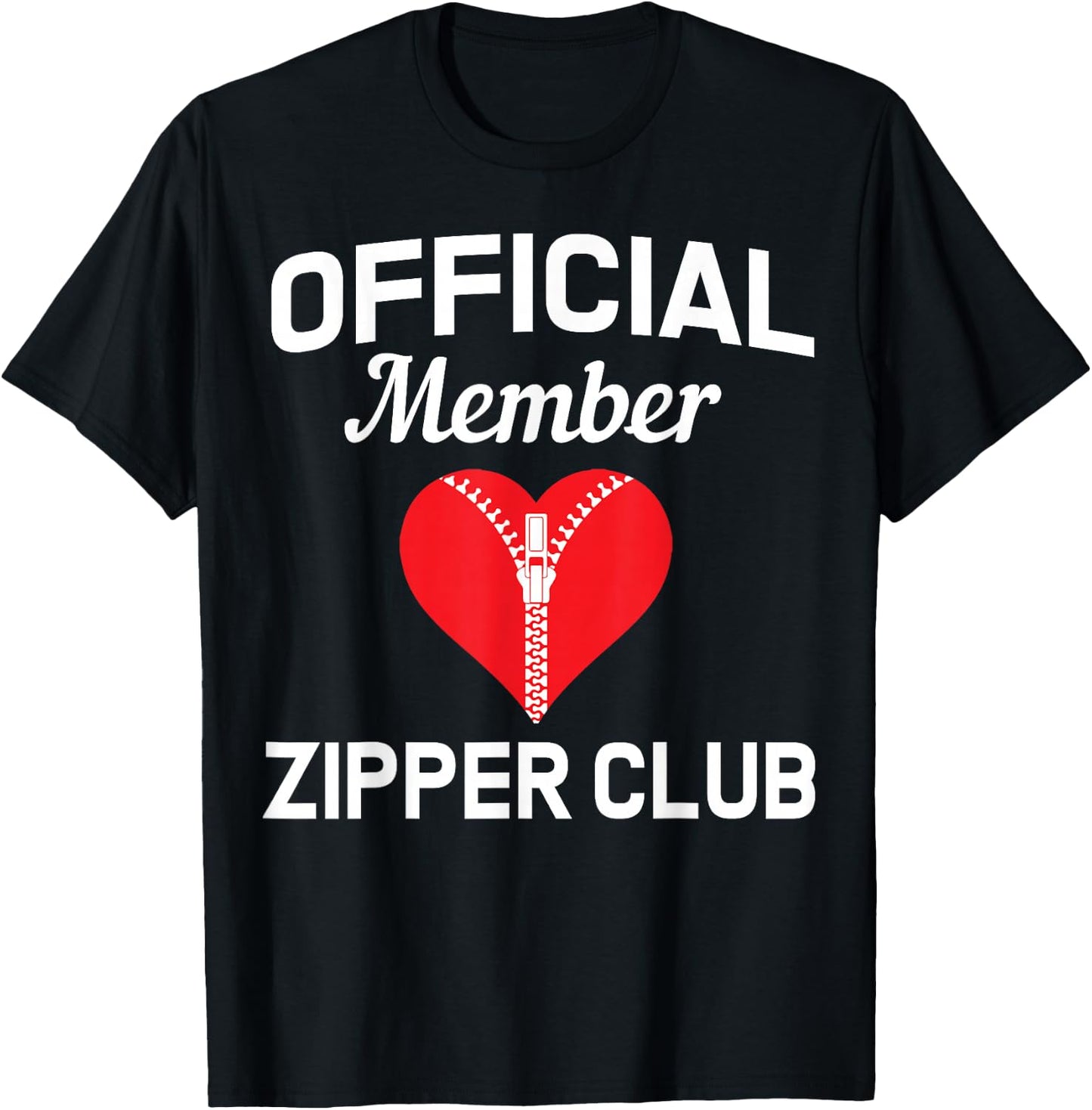 Open Heart Surgery Zipper Club Bypass Get Well Recovery Gift T-Shirt - T-Shirt | Black