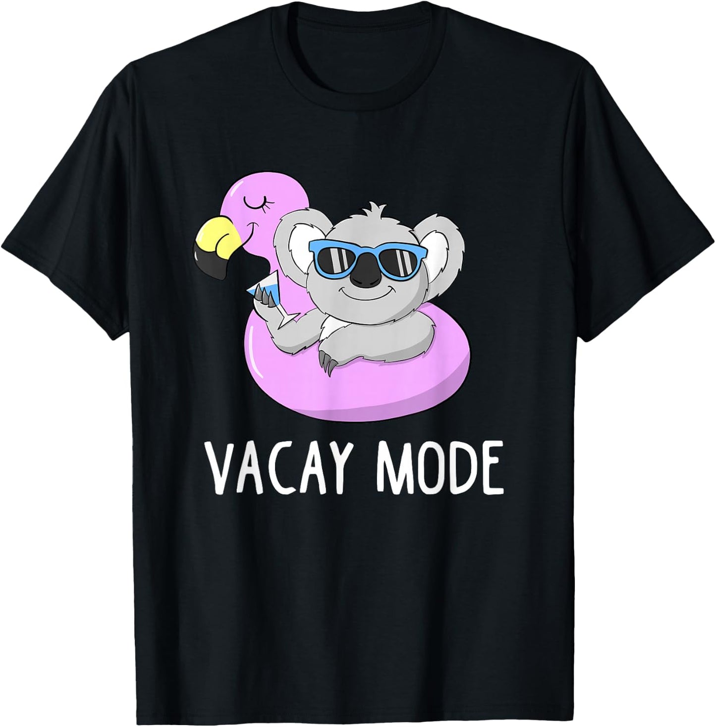Vacay Mode Cute Koala Funny Family Vacation Holiday Fun Gift T-Shirt - T-Shirt | Black