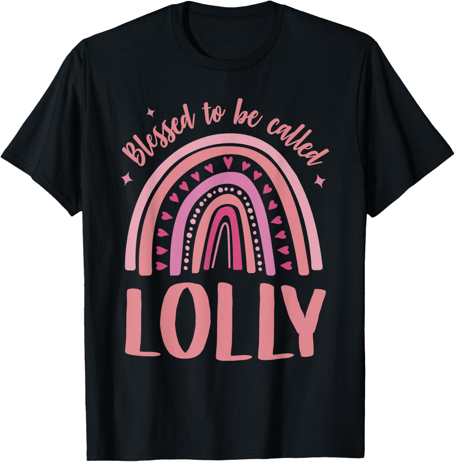 Lolly for Grandma Women Mother's Day Blessed Lolly T-Shirt - T-Shirt | Black