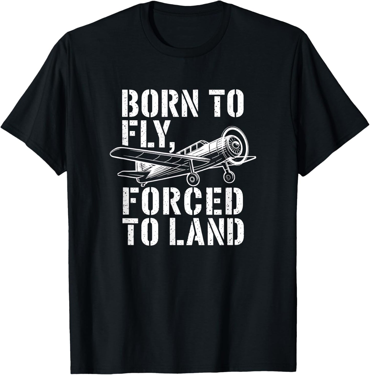 Funny Pilot Plane Design Art Men Women Aviation Airline T-Shirt - T-Shirt | Black
