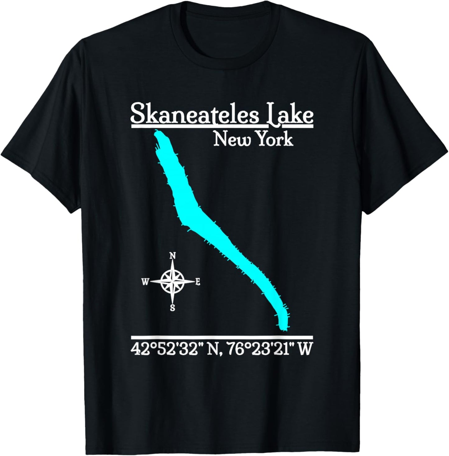 Skaneateles Lake - New York T-Shirt - T-Shirt | Black