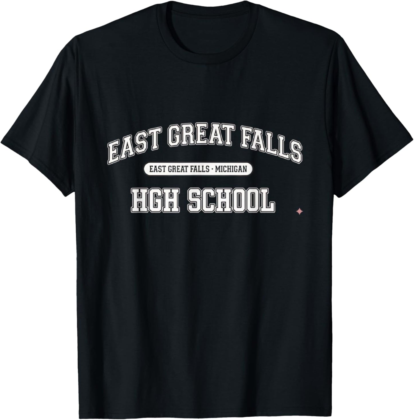 East Great Falls High School - Retro Used Look T-Shirt - T-Shirt | Black