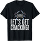 Crabbing Let's Get Cracking Maryland Blue Crab Hunter T-Shirt - T-Shirt | Black