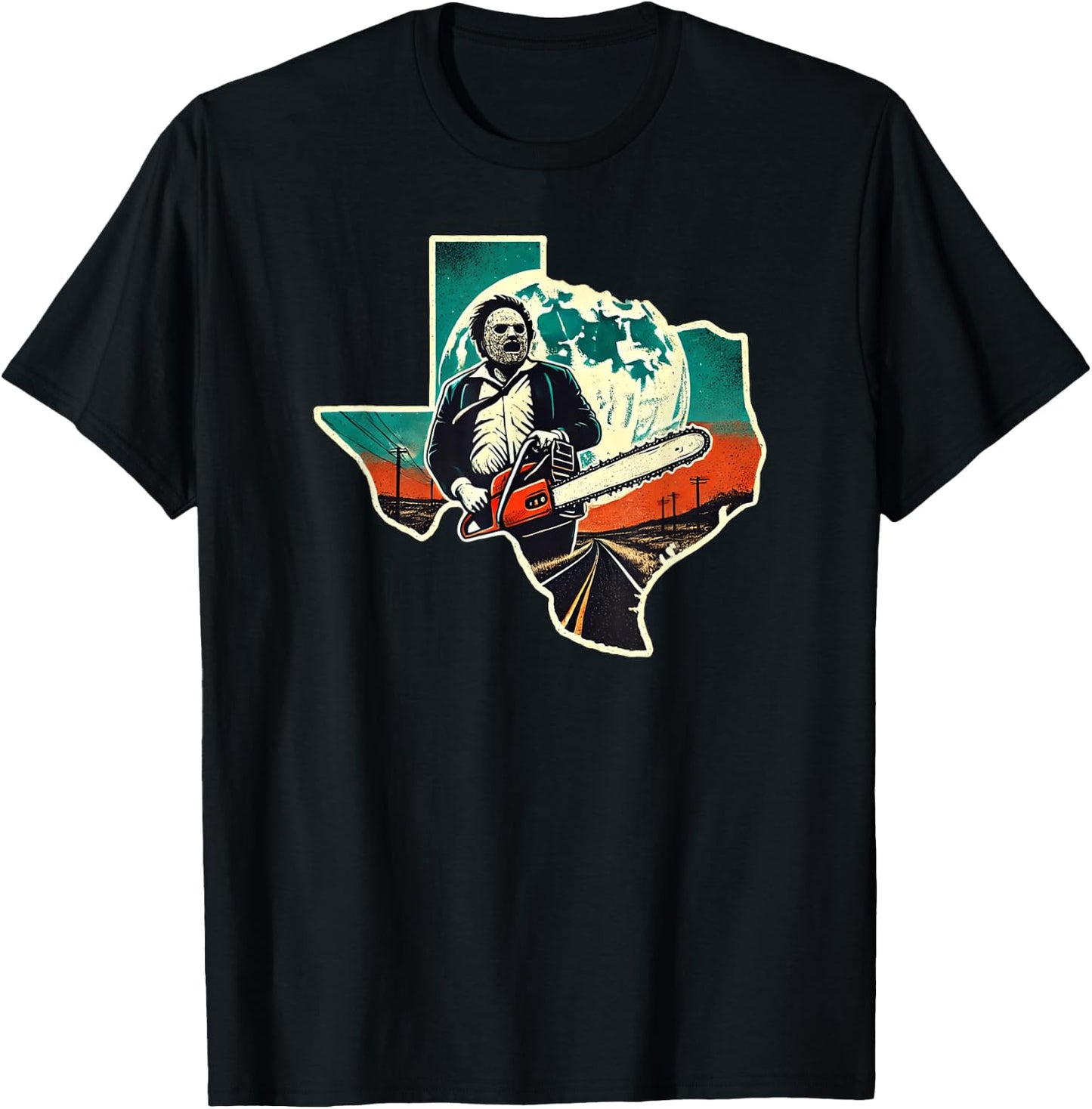 Texas Chainsaw killer Halloween T-Shirt - T-Shirt | Black