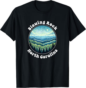 Blowing Rock North Carolina Mountains Vacation Souvenir T-Shirt - T-Shirt | Black