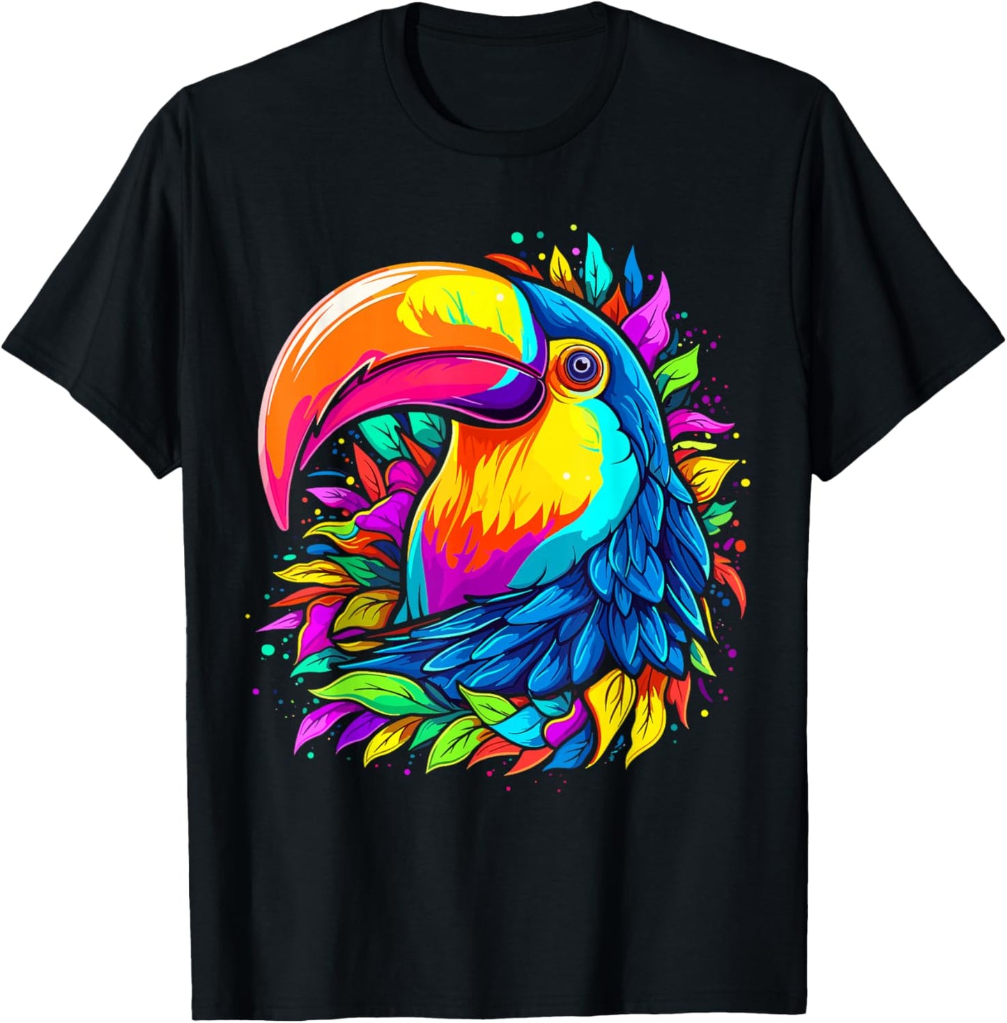 Colorful Toucan T-Shirt - T-Shirt | Black