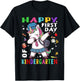 Happy 1st Day of Kindergarten Dabbing Unicorn Back to School T-Shirt - T-Shirt | Black