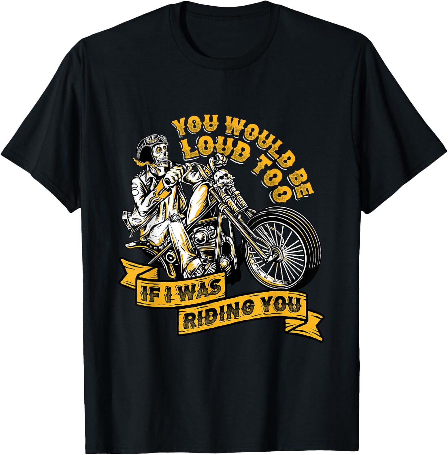 KaizenDesigns Men's Motorcycling Biker - Black, Small T-Shirt - T-Shirt | Black