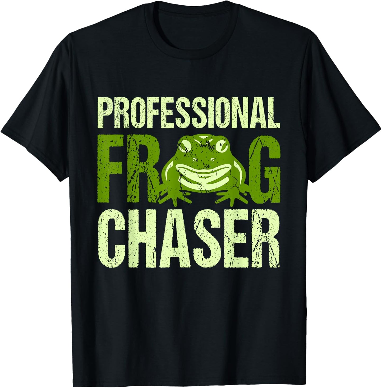 Frog Catcher Professional Frog Chaser T-Shirt - T-Shirt | Black