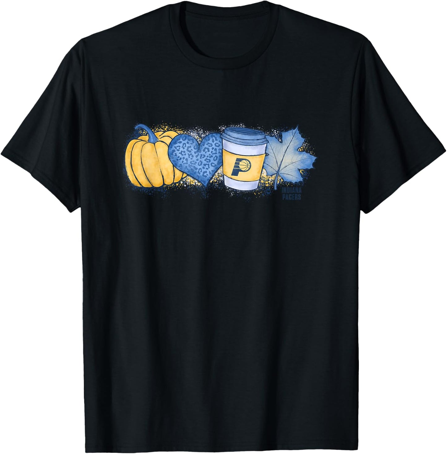 NBA Indiana Pacers Cozy Fall Painted Banner T-Shirt - T-Shirt | Black