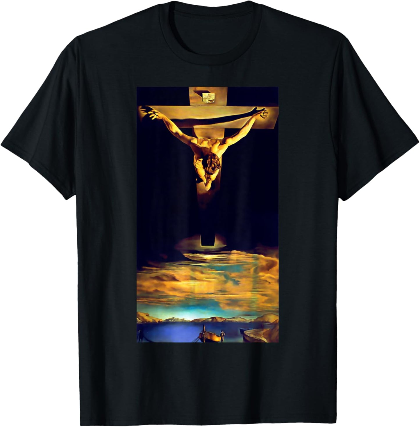 Greatest Masterpieces Jesus Christ by Dali T-Shirt - T-Shirt | Black