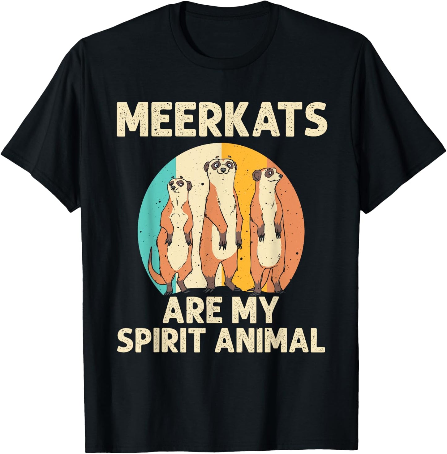 Funny Meerkat Gift Kids Men Women Boys Cool My Spirit Animal T-Shirt - T-Shirt | Black