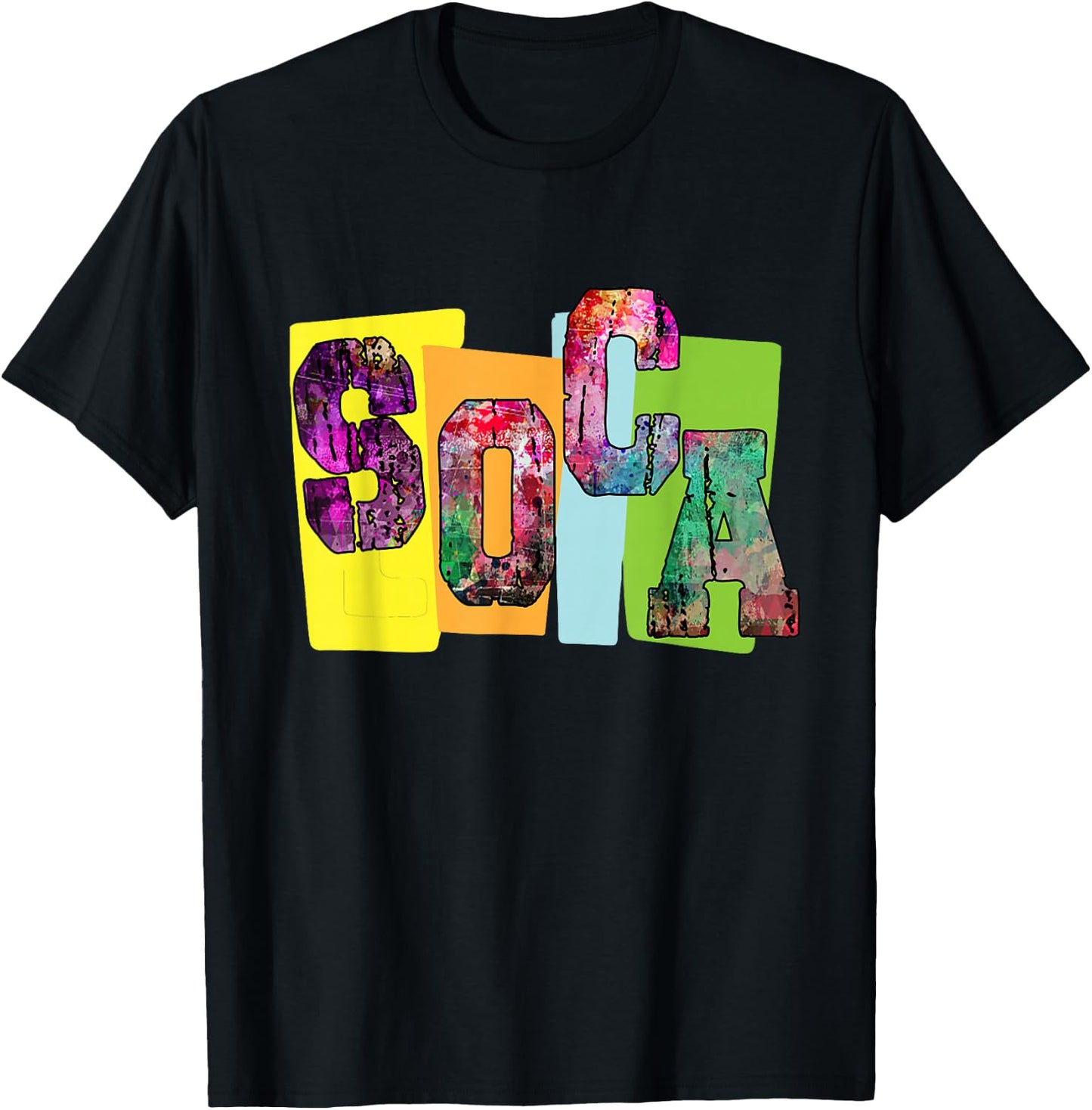 Jouvert Inspired Soca Apparel/ Carnival Top T-Shirt - T-Shirt | Black