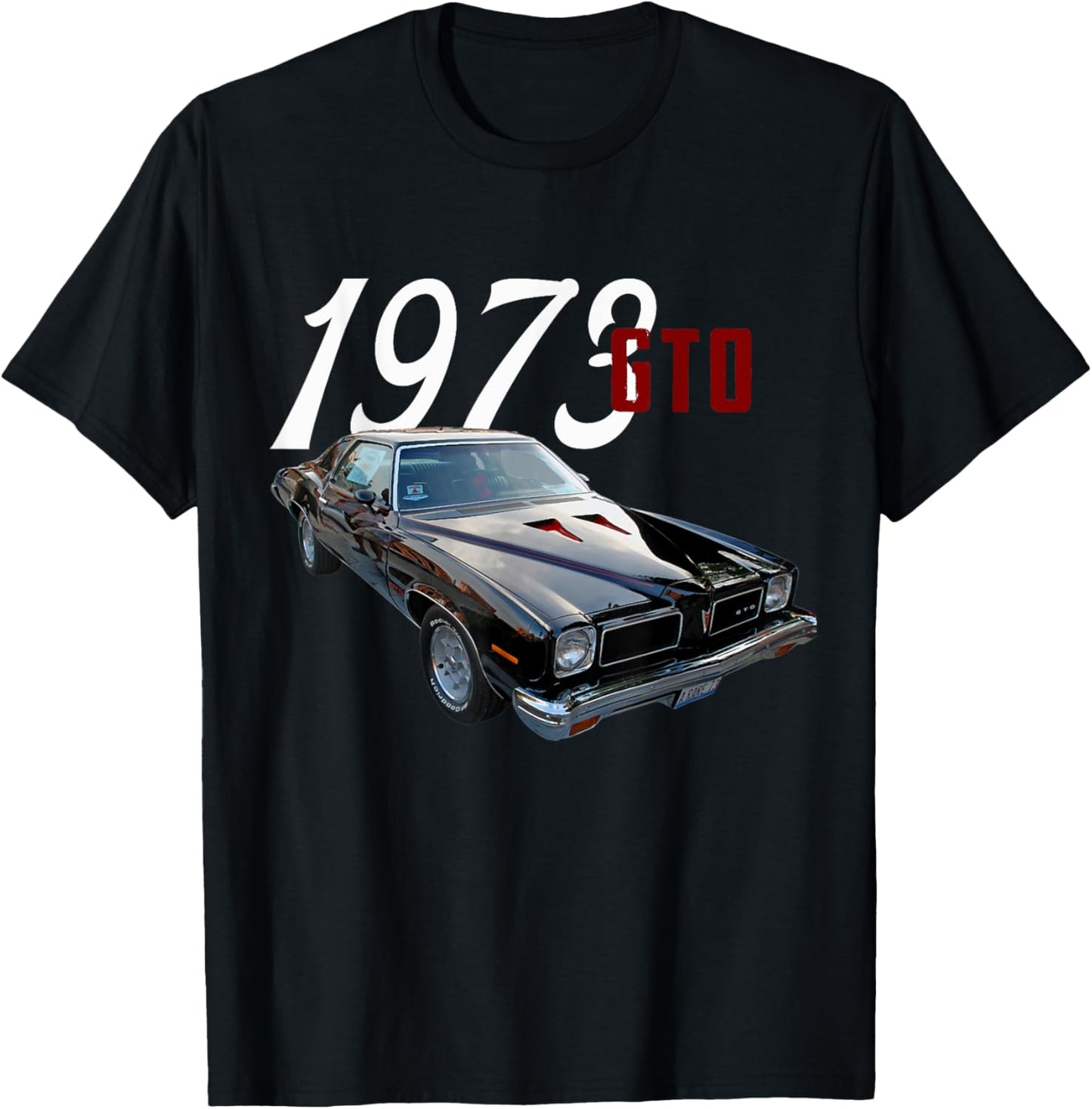 1973 73 GTO Classic Car Old School Muscle Car T-Shirt - T-Shirt | Black