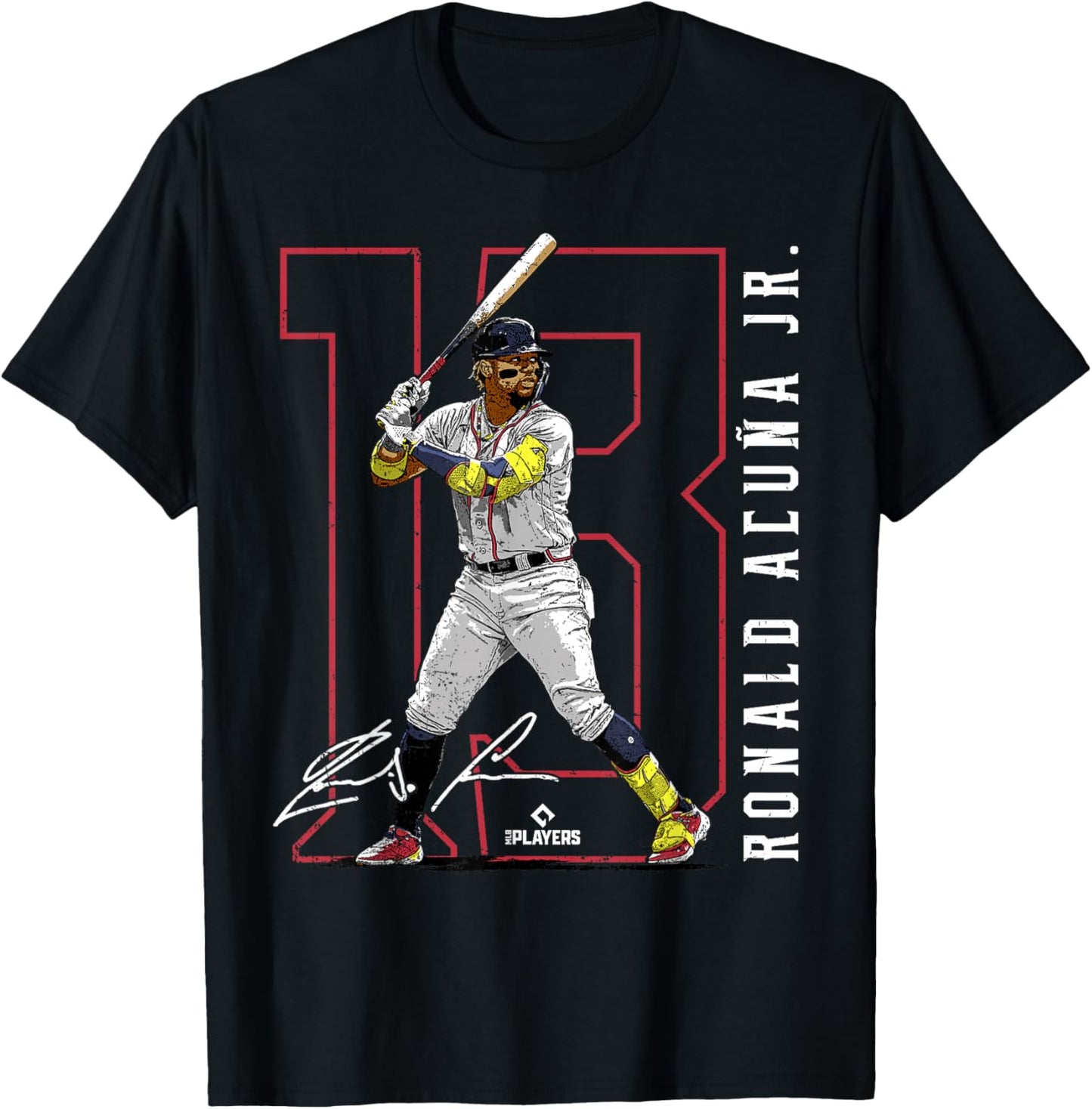 Ronald Acuna Jr. | Atlanta Baseball MLB Players | MLBRAC3003 T-Shirt - T-Shirt | Black