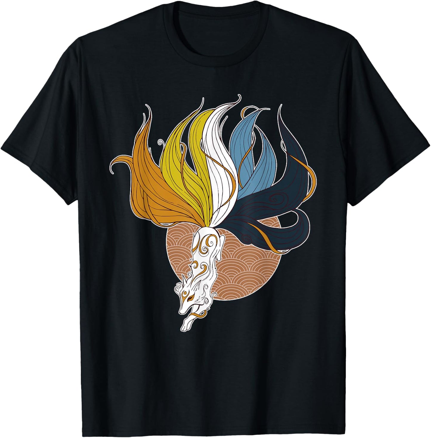 Aroace Kitsune Asexual Aromantic Pride Flag Aro Ace Gay Fox T-Shirt - T-Shirt | Black