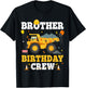 Brother Birthday Construction Crew Matching Dump Truck Bro T-Shirt - T-Shirt | Black
