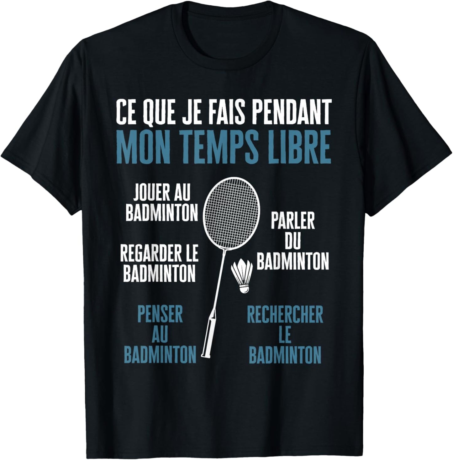 Boys Funny Play Badminton Watch The Badminton , Black, S T-Shirt - T-Shirt | Black