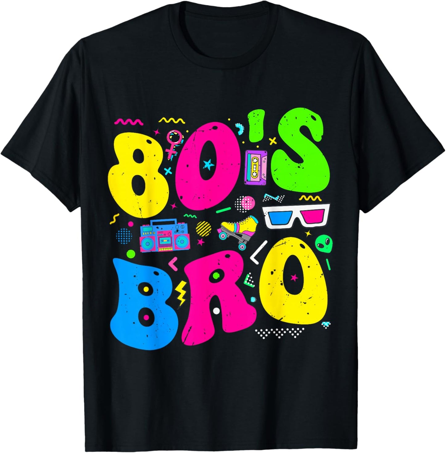 This is My 80s Bro 80's 90's Theme Party Outfit 80s Costume T-Shirt - T-Shirt | Black