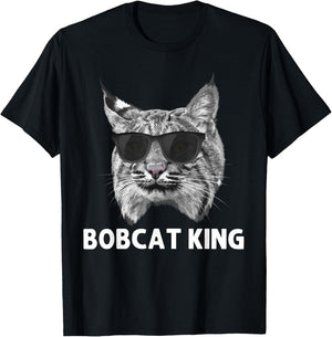 Cool Bobcat Art Dad Father Animal Bobcat Lover T-Shirt - T-Shirt | Black