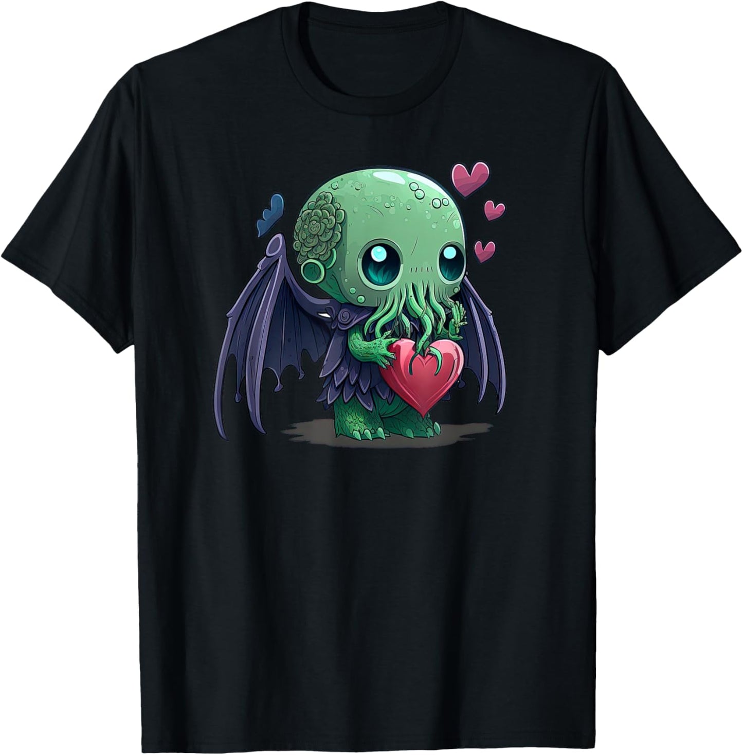 Einzigartige niedliche Cthulhu-Kunst, Valentinstag T-Shirt - T-Shirt | Black