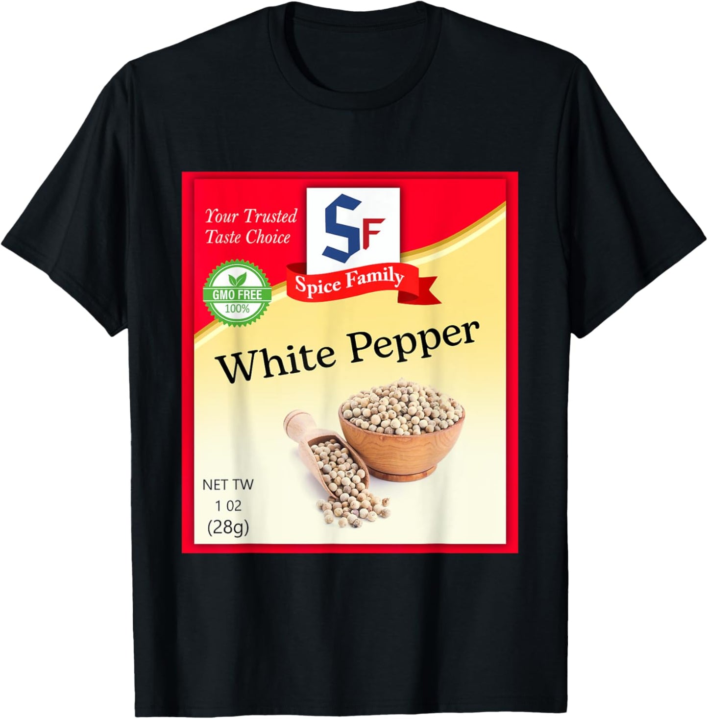 White Pepper Condiment Costume Holiday Spice Costumes T-Shirt - T-Shirt | Black