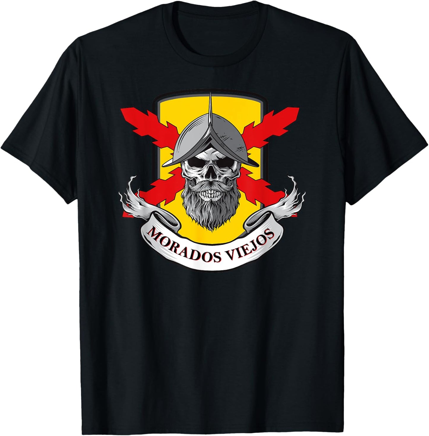 Tercios españoles. Tercio morados viejos. Skull. Borgoña. T-Shirt - T-Shirt | Black