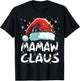 Mamaw Claus Christmas Lights Matching Family Xmas Pajama T-Shirt - T-Shirt | Black