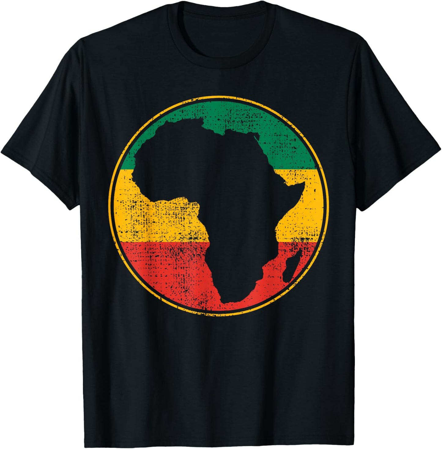 Africa Vintage Retro Map Tanzania Namibia Kenya T-Shirt - T-Shirt | Black