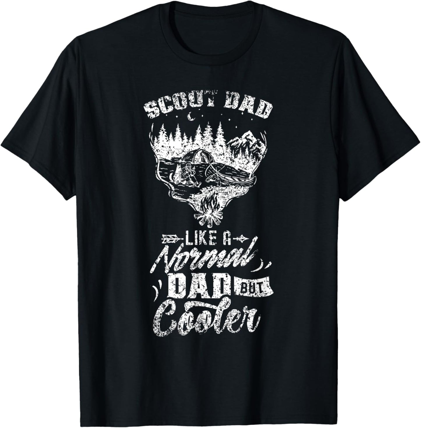 Scout Dad Like A Normal Dad But Cooler Scouting Scouts T-Shirt - T-Shirt | Black