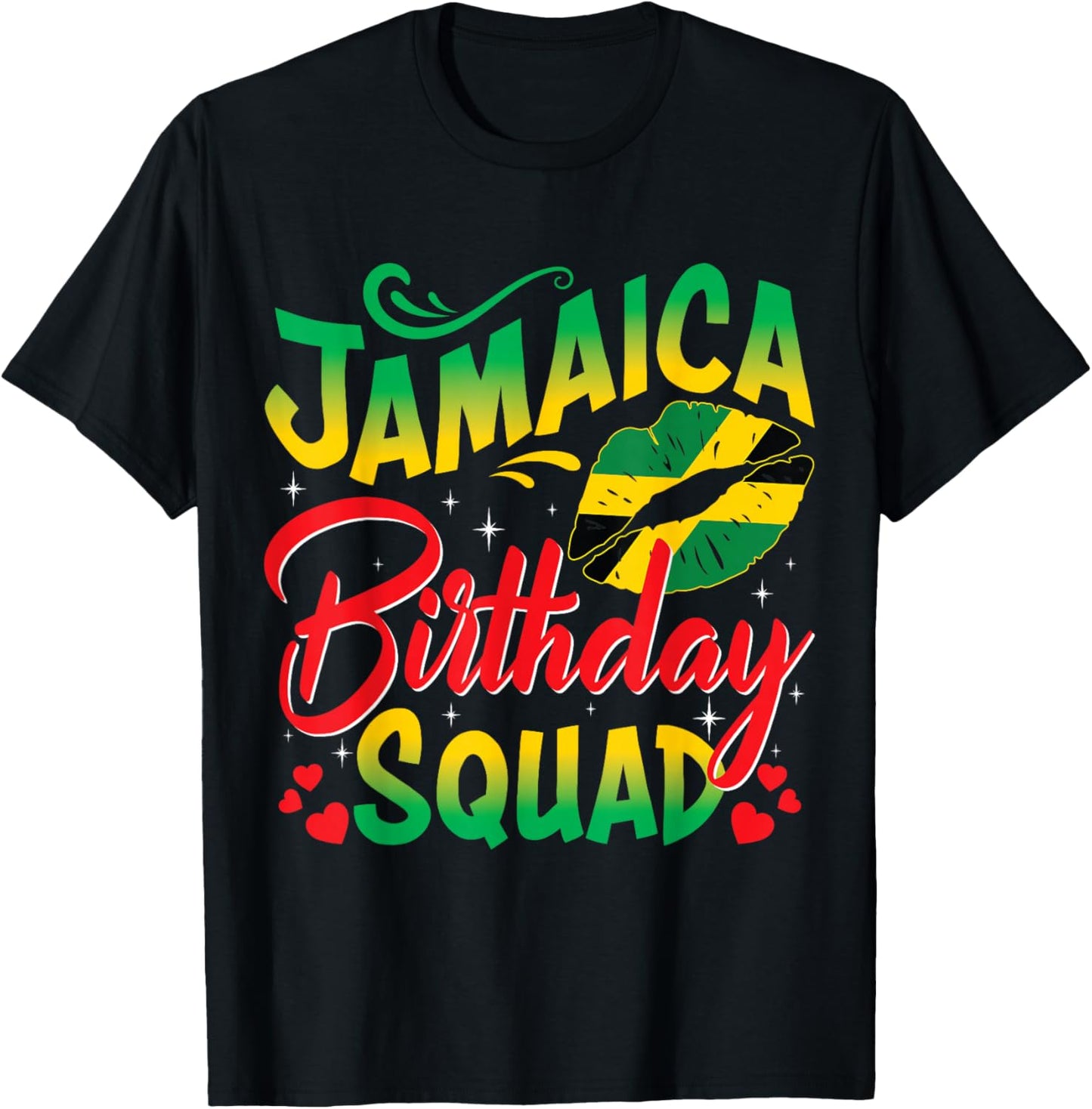 Jamaica Birthday Squad Girls Trip 2025 Women Vacation Party T-Shirt - T-Shirt | Black
