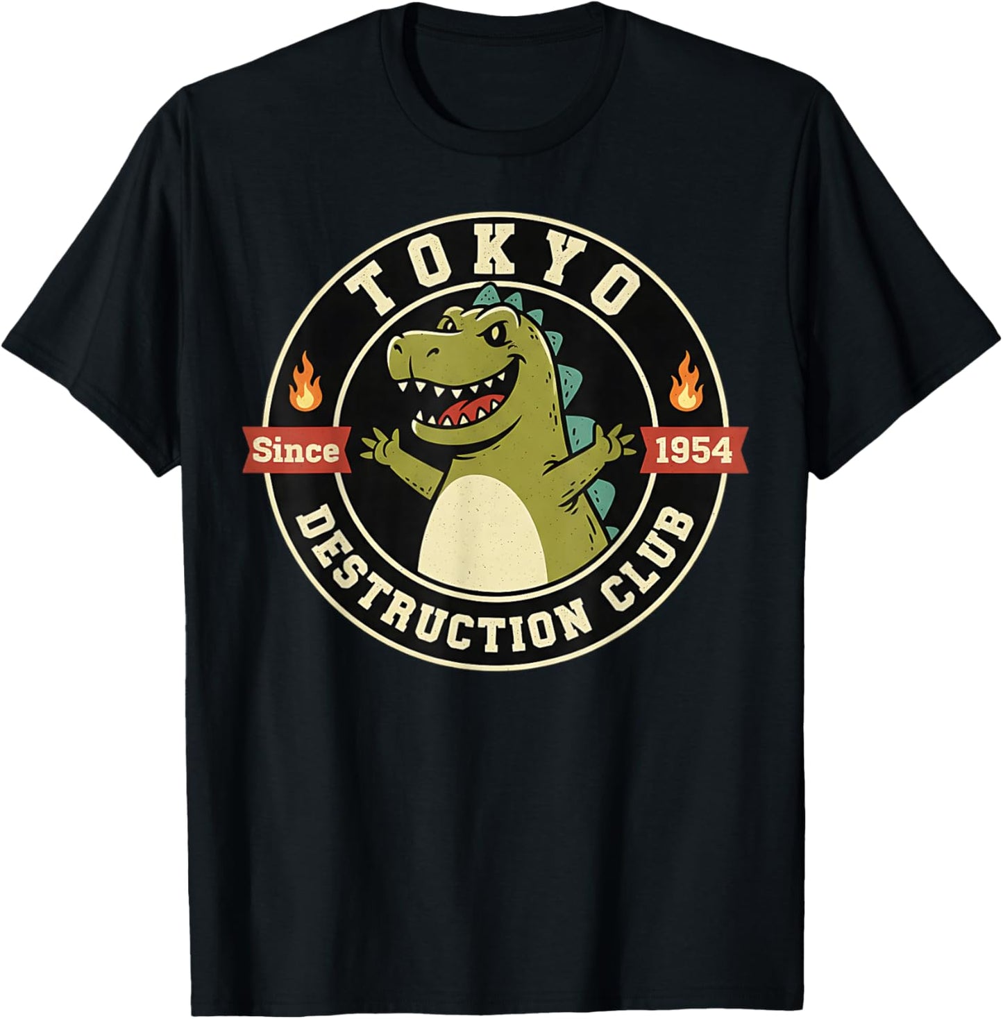 Tokyo Destruction Club Lustige ironische Kaiju-Grafik T-Shirt - T-Shirt | Black