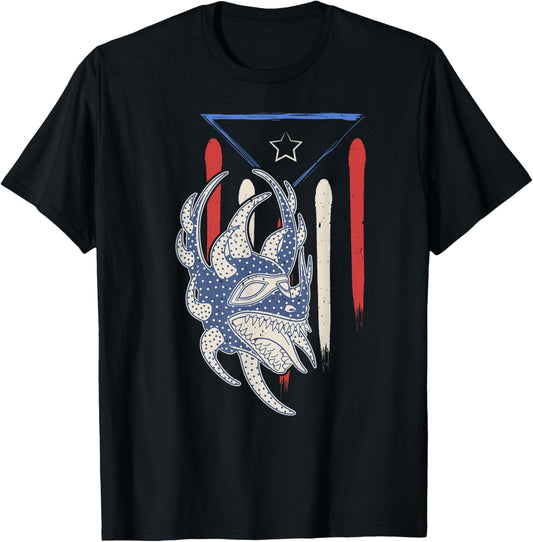 Vejigante Family Mask Souvenir National Travel Flag Heritage T-Shirt - T-Shirt | Black