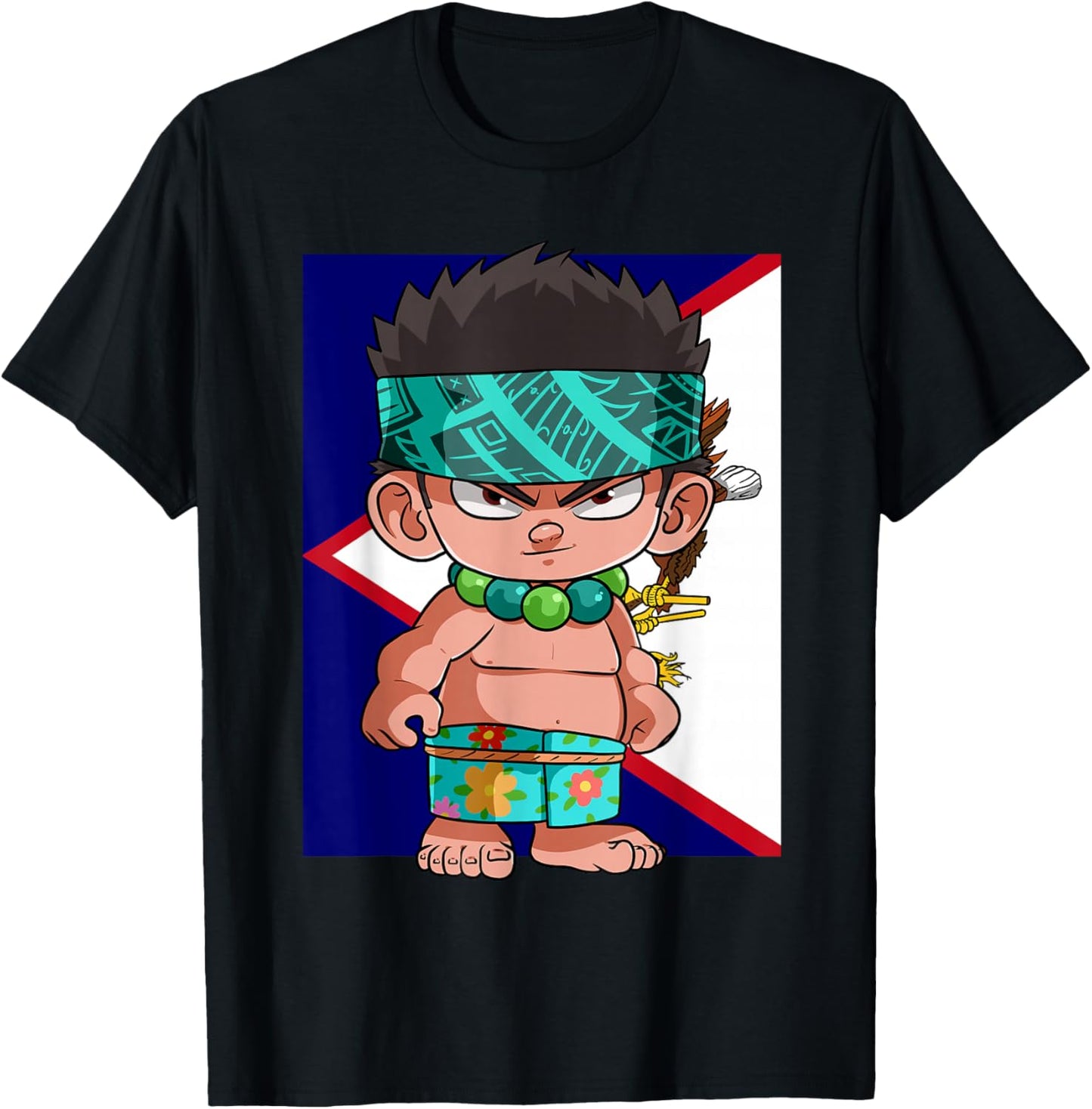 American Samoan Pride Polynesian Samoa Flag Kids AIGA T-Shirt - T-Shirt | Black