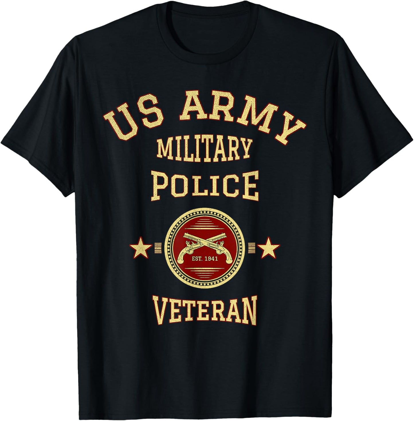 US Army Military Police Veteran Police Officer Retirement T-Shirt - T-Shirt | Black