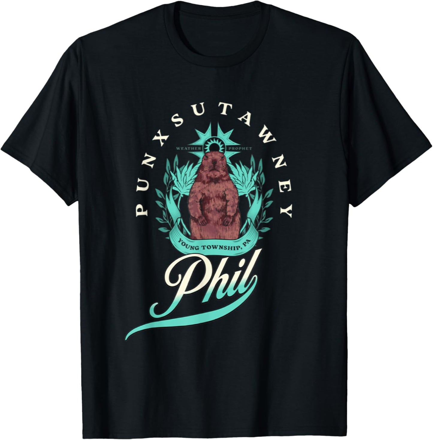Weather Prophet Punxsutawney Phil GroundHog Day T-Shirt - T-Shirt | Black