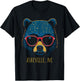 Asheville NC USA Bear Wearing Sunglasses Design T-Shirt - T-Shirt | Black