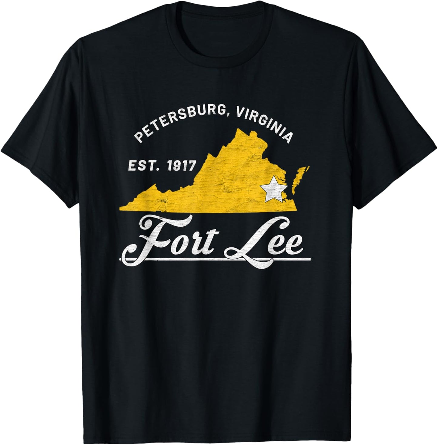 Fort Lee Petersburg Virginia Va Souvenir Gifts T-Shirt - T-Shirt | Black