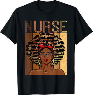 Black Strong Nurse Afro Love Melanin African American T-Shirt - T-Shirt | Black