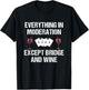 Everything In Moderation Except Bridge & Wine Bridge Player T-Shirt - T-Shirt | Black