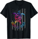 Salty Lil' Beach Turtle American Flag Funny Gift Men T-Shirt - T-Shirt | Black