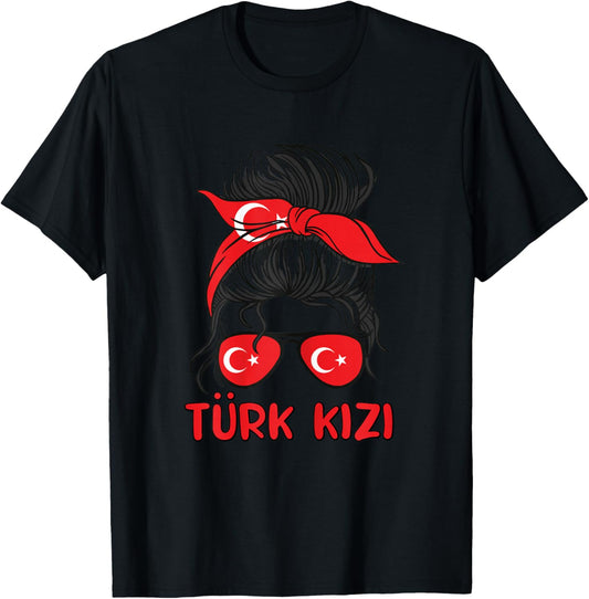 Turkiye Mädchen Türkei Mädchen Türkische kizi Frauen Türkische Flagge T-Shirt - T-Shirt | Black