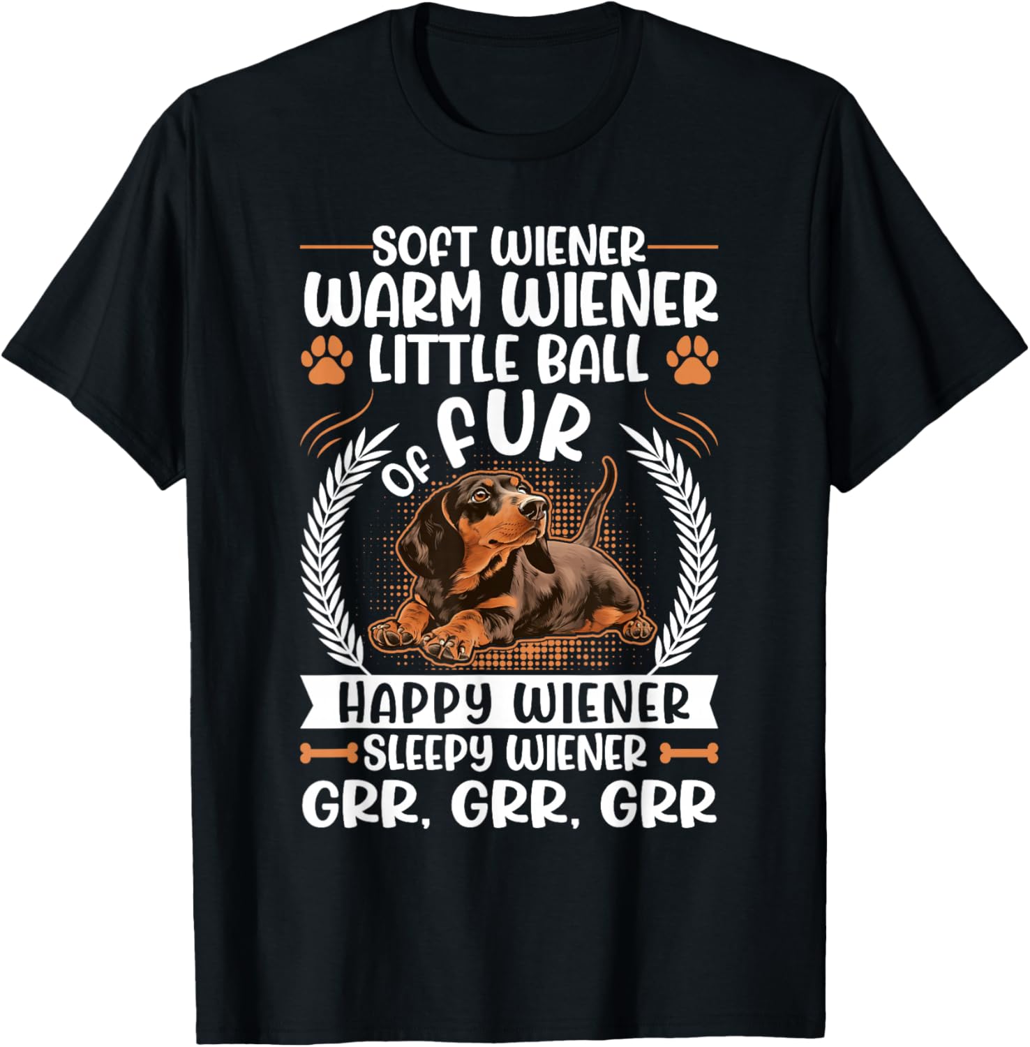 Dachshund Soft Wiener Warm Wiener Weiner Doxie Dog Lover T-Shirt - T-Shirt | Black