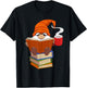 Reading Lover Book Graphic Funny Gnome T-Shirt - T-Shirt | Black