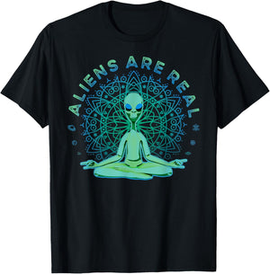 Alien Shirt Aliens Are Real UFO Believer Funny T-Shirt - T-Shirt | Black