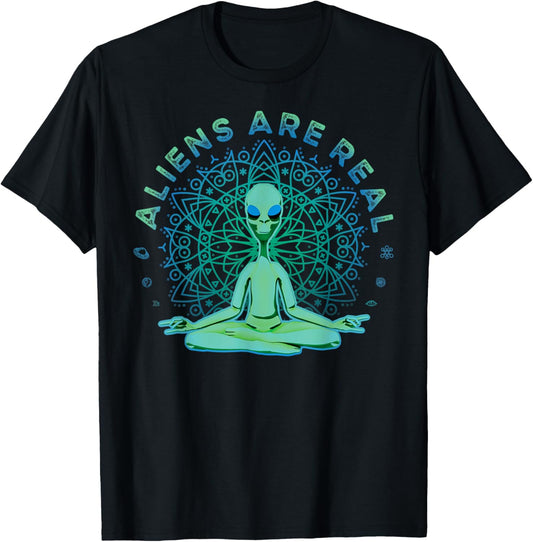 Alien Shirt Aliens Are Real UFO Believer Funny T-Shirt - T-Shirt | Black