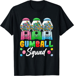"Gumball Squad" Funny Gumball Machine T-Shirt - T-Shirt | Black
