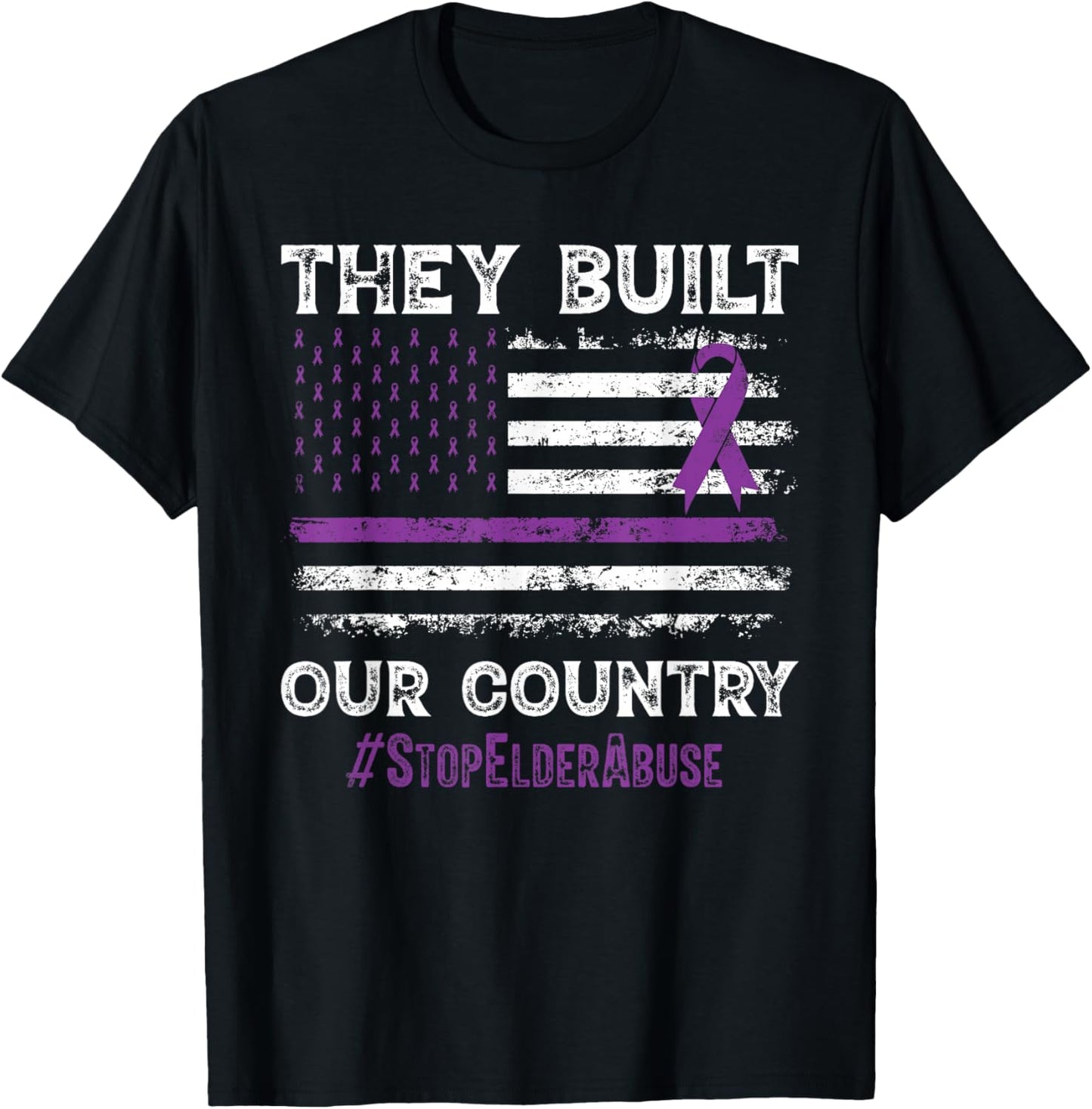 Elder Abuse Awareness Stop Elder Abuse prevention T-Shirt - T-Shirt | Black