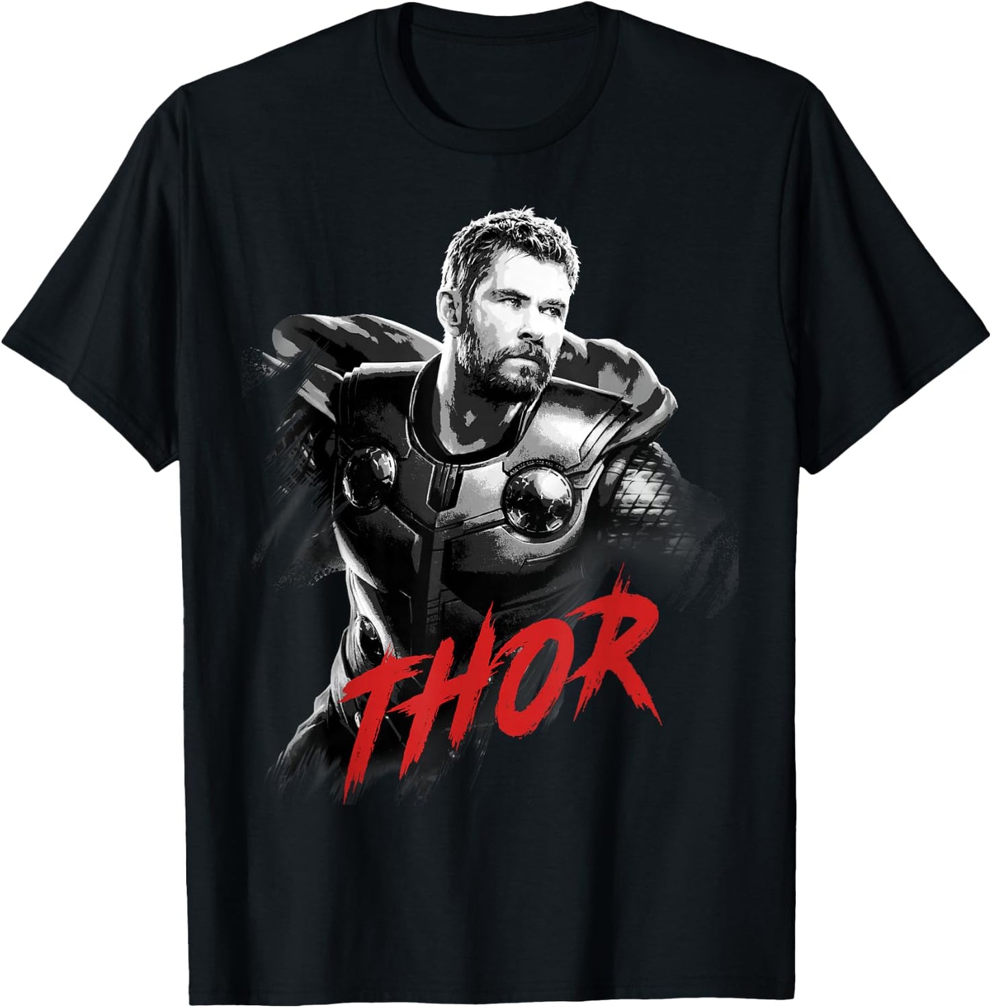 Marvel Avengers Endgame Thor Tonal Portrait Graphic T-Shirt - T-Shirt | Black