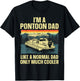 Cool Pontoon Design Dad Boating Pontoon Boat Captain T-Shirt - T-Shirt | Black